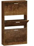 vidaXL Schuhschrank R&auml;uchereiche 59x17x108 cm Holzwerkstoff
