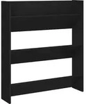 vidaXL Wand-Schuhschrank Schwarz 80x18x90 cm Holzwerkstoff