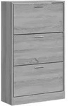 vidaXL Schuhschrank Grau Sonoma 63x24x103 cm Holzwerkstoff