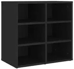 vidaXL Schuhregal Schwarz 52,5x30x50 cm