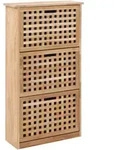 vidaXL Schuhschrank 55 x 20 x 104 cm Walnuss Massivholz