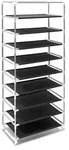 Relaxdays Schuhschrank faltbar, HxBxT: 151 x 60 x 30cm, Textil, 36 Paar, 9 Ablagen,