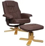 Mendler Relaxsessel M56, Fernsehsessel TV-Sessel mit Hocker Ottomane, Kunstleder