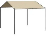 vidaXL Gartenpavillon Beige 3x3 m Stahl und Stoff