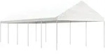 vidaXL Pavillon mit Dach Wei&szlig; 11,15x4,08x3,22 m Polyethylen