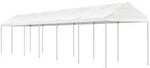 vidaXL Pavillon mit Dach Wei&szlig; 13,38x2,28x2,69 m Polyethylen