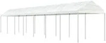 vidaXL Pavillon mit Dach Wei&szlig; 15,61x2,28x2,69 m Polyethylen