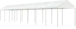 vidaXL Pavillon mit Dach Wei&szlig; 17,84x2,28x2,69 m Polyethylen
