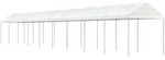 vidaXL Pavillon mit Dach Wei&szlig; 20,07x2,28x2,69 m Polyethylen