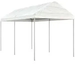 vidaXL Pavillon mit Dach Wei&szlig; 4,46x2,28x2,69 m Polyethylen
