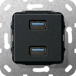 Gira USB 3.0 A 2fach sw matt 568410