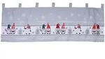 Mojawo X-Mas Gardine Scheibengardine Weihnachten Fenstergardine LED 45x120cm