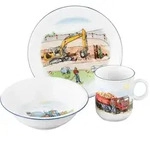 Seltmann Weiden Compact Kindergeschirr Set 3-teilig - Auf der Baustelle