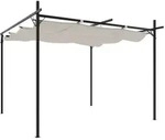 vidaXL Pergola mit Schiebedach Creme 295x292x230 cm