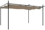 vidaXL Pergola mit Schiebedach Taupe 395x292x230 cm