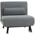 HOMCOM - Schlafsessel - 75L x 70B x 75H cm - grau