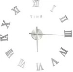 vidaXL 3D-Wanduhr Modernes Design Silbern 100 cm XXL