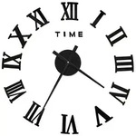 vidaXL 3D-Wanduhr Modernes Design Schwarz 100 cm XXL