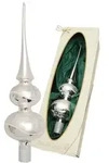 Krebs Glas Lauscha Silber glanz/matt 33cm Doppelspitze, Glasornament,...