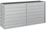 vidaXL Garten-Hochbeet 160x40x77 cm Verzinkter Stahl Silber
