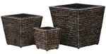 vidaXL Blumenk&uuml;bel 3 Stk. Wasserhyazinthe Braun
