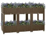 vidaXL Hochbeet 120x40x71 cm Polypropylen