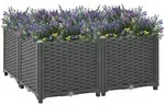 vidaXL Hochbeet 80x80x38 cm Polypropylen