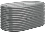 vidaXL Hochbeet Verzinkter Stahl 152x80x68 cm Grau