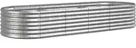 vidaXL Hochbeet Verzinkter Stahl 224x80x36 cm Silbern