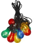 StarTrading LED Garten Partylichterkette 10 bunte Filament LED Gl&uuml;hbirnen L: 4,05m