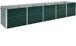 vidaXL Garten-Hochbeet Verzinkter Stahl 400x80x45 cm Gr&uuml;n