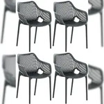 CLP 4er Set St&uuml;hle Air XL dunkelgrau