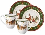 Hutschenreuther Happy Wintertime Geschirr-Set 4-teilig Gr&uuml;n