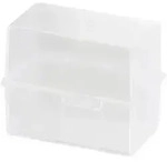Karteibox DIN A8 quer, mit A-Z Register und 100 Karten, transluzent-klar