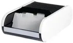 helit Visitenkartenbox DIN A8 300 Karten Schwarz, Wei&szlig; 13,6 x 24,2 x 6,7 cm