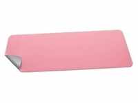 Schreibunterlage einrollbar Lederimitat, 80x30cm, rosa/silber