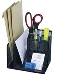 Wedo Schreibtisch-Organizer Mesh 65501, schwarz, 4 F&auml;cher, 158x145x135mm