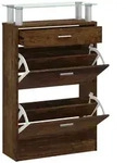 vidaXL Schuhschrank R&auml;uchereiche 63x24x104 cm Holzwerkstoff