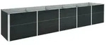 vidaXL Garten-Hochbeet Verzinkter Stahl 400x80x77 cm Anthrazit