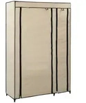 vidaXL Faltschrank Creme 110x45x175 cm Stoff