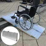 Baumarktplus TRUTZHOLM Rollstuhlrampe klappbar 184 cm Traglast 272 kg Alu grau