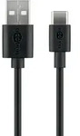 Goobay 59122 USB-CTM Lade- und Synchronisationskabel, 2 m, Schwarz - verbindet
