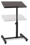 Relaxdays Laptoptisch h&ouml;henverstellbar, Laptopst&auml;nder Holz, mit Rollen, drehbar,