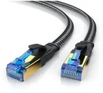 Primewire Flachbandpatchkabel CAT 8 mit Baumwollummantelung - Gigabit Ethernet...