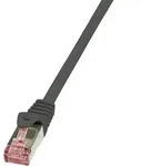 LogiLink CQ2023S RJ45 Netzwerkkabel, Patchkabel CAT 6 S/FTP 0.50 m Schwarz