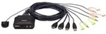 ATEN CS22H 2-Port USB HDMI KVM Switch 4K mit Remote-Port-W&auml;hler