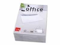 Briefhülle Office C6 ohne Fenster, Haftklebung, 80g/m2, weiß, 100 Stück