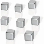 Sigel Neodym-Magnet W&uuml;rfel silber 10x10x10 mm 8 St&uuml;ck