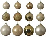 MARELIDA Christbaumkugel Weihnachtskugel Glas 3 Gr&ouml;&szlig;en gl&auml;nzend matt glitzernd