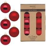 Christbaumkugeln Weihnachtskugeln Glas &Oslash; 10 cm 6 St&uuml;ck ochsenblut